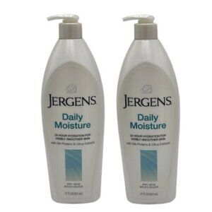 2 Pk Jergens Daily Moisture 24HR Hydration 21 oz Lotion Proteins Citrus Extract